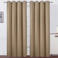 LEMOMO Blackout Curtains 52 x 90 inches Long Natural Curtains Set of 2 Panels by Lemomo