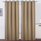 LEMOMO Blackout Curtains 52 x 84 inches Long Natural Curtains Set of 2 Panels by Lemomo