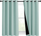 NICETOWN 100% Blackout Curtains 54 inches Long, Double-Deck Completely Blackout by NICETOWN