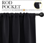 NICETOWN Black Blackout Curtain Blinds - Image 3