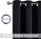 Yakamok Room Darkening Grommet Window Drapes Thermal Insulated Light Blocking - Image 3