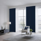 CUCRAF Navy Blue Blackout Curtains Customize, Rod Pocket Room Darkening Curtain - Image 8
