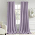 MIULEE Lilac Back Tab Blackout Curtains 108 Inch Long 2 Panels Set by MIULEE