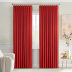 MIULEE Christmas Red Back Tab Blackout Curtains 84 Inch Length 2 Panels Set - Image 9