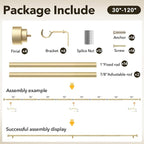IFELS 2 Pack Heavy Duty Curtain Rods - Image 6