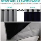 NICETOWN 100% Blackout Curtains - Image 5