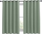 NICETOWN Thermal Insulated Greyish Green Blackout Curtains - Image 2