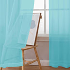 Simplebrand Rod Pocket Top Solid Voile Sheer Curtains - Image 4