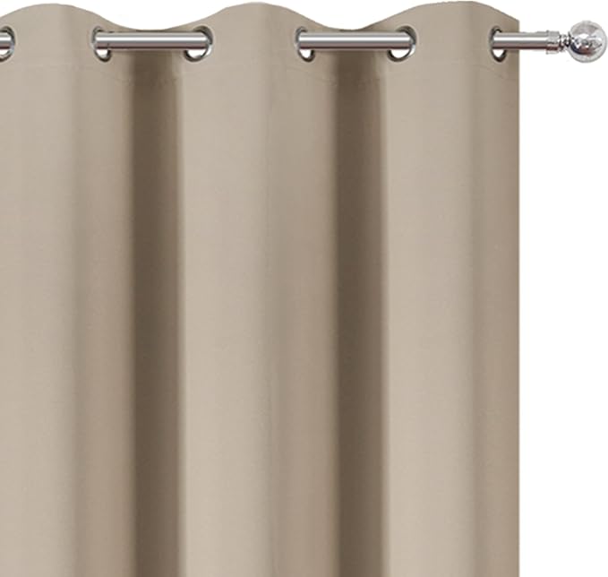 LEMOMO Khaki Thermal Blackout Curtains/38 x 63 Inch/Set of 2 Panels Room - Image 6