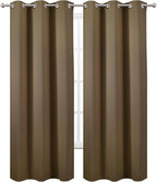 LEMOMO Brown Thermal Blackout Curtains/38 x 84 Inch/Set of 2 Panels Room - Image 2