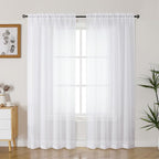 Gwine Sheer Curtains 2 Panels Set by Gwine