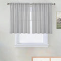 SpaceDresser Basic Rod Pocket Sheer Voile Window Curtain Panels Silver Grey 1 by SpaceDresser