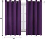 LEMOMO Purple Blackout Curtains/52 x 45 Inch Length Kids Curtains/Set of 2 - Image 9