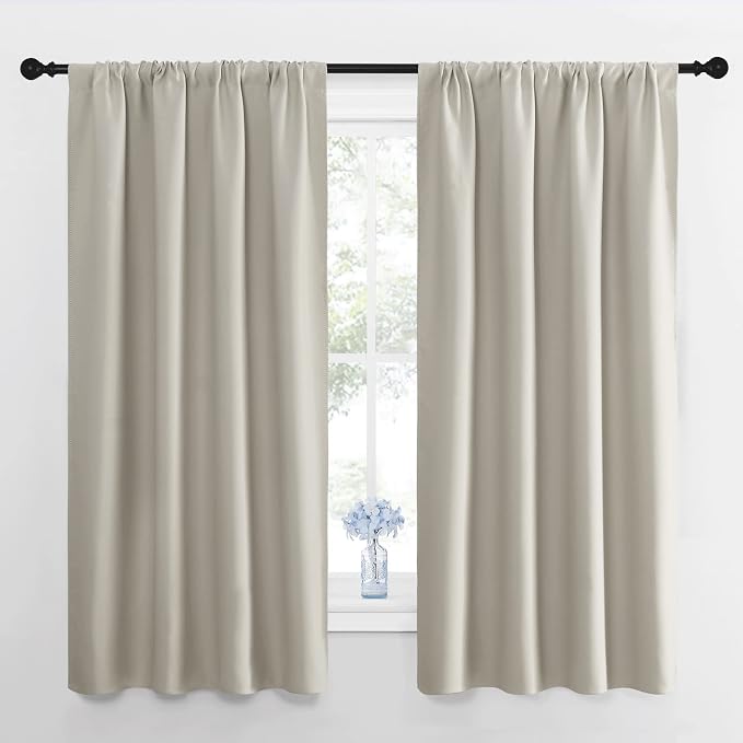 NICETOWN Blackout Curtains for Living Room, Darkening Window Curtain Panels by NICETOWN