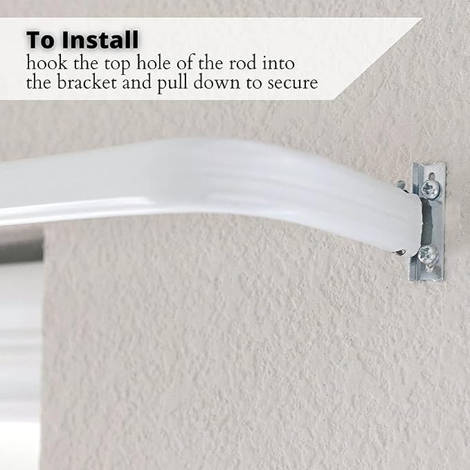 Blu-Pier Tech Heavy Duty Single Rod, Lock Seam Curtain Rod 28 to 48-Inch - Image 2