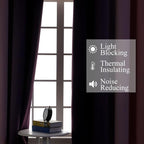 Estelar Textiler Pink and Purple Blackout Curtains - Image 3