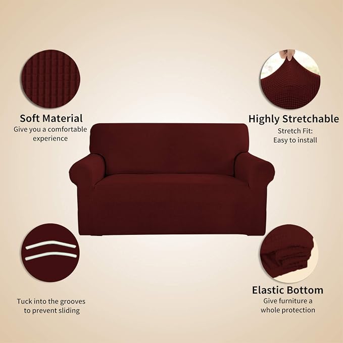 Easy-Going Stretch 4 Seater Sofa Slipcover 1-Piece Sofa Cover Furniture - Image 4