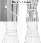 4 Pack White Strong Magnetic Curtain Tiebacks Outdoor Elegant Decorative Tie - Image 5