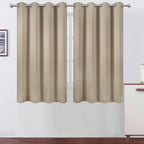 LEMOMO Khaki Thermal Blackout Curtains/52 x 54 Inch/Set of 2 Panels Room by Lemomo