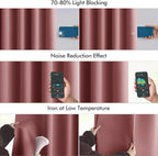 MIULEE Dusty Rose Back Tab Blackout Curtains 90 Inches Long 2 Panels Set - Image 5