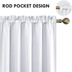 DWCN White Curtains for Living Room Thermal Insulated, Energy Saving & Noise - Image 4