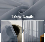 MIULEE 2 Panels Solid Color Sheer Window Curtains Elegant Window Voile - Image 3