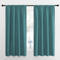 NICETOWN Kitchen Curtains, Short Blackout Curtains & Drapes, Sea Teal, Thermal by NICETOWN