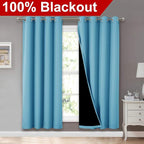 NICETOWN Full Shade Curtain Panels 72 inches Long, Pair of Energy Smart & Noise - Image 2