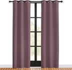 NICETOWN Blackout Curtains for Bedroom, Dry Rose, 34 W by 80 L, Thermal - Image 2