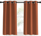 NICETOWN Kitchen Curtains Small Window Curtains & Drapes, Burnt Orange - Image 2