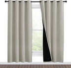 NICETOWN 100% Blackout Window Curtain Panels, Full Light Blocking Drapes by NICETOWN