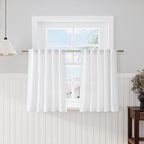 Short White Curtains 40 Inch Length by Nanspring