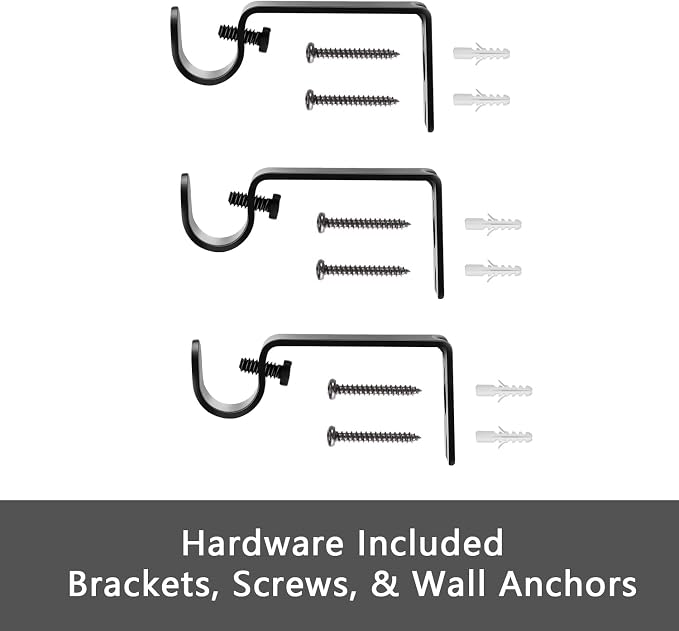 GXOACKJ Curtain Rods for windows 28-78 inch, 5/8 inch Decorative Matte Black - Image 7