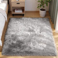 Goolela Fluffy Faux Fur Rug 4x6 Grey Faux SheepskinRug by Goolela