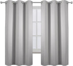 LEMOMO Light Grey Blackout Curtains 34 x 63 Inch Length/Set of 2 Curtain - Image 2