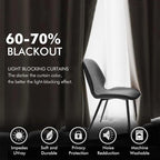 MIULEE 90 Inches Velvet Curtains Beige Elegant Grommet Curtains Thermal - Image 4