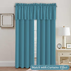 H.VERSAILTEX Blackout Kitchen Curtain Valances, Short Window Valance Curtains - Image 3