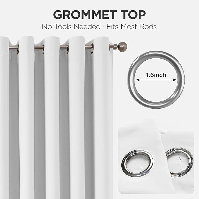 Joydeco Blackout Door Curtain for Doorway Privacy 80 Inches Long, Grommet - Image 9