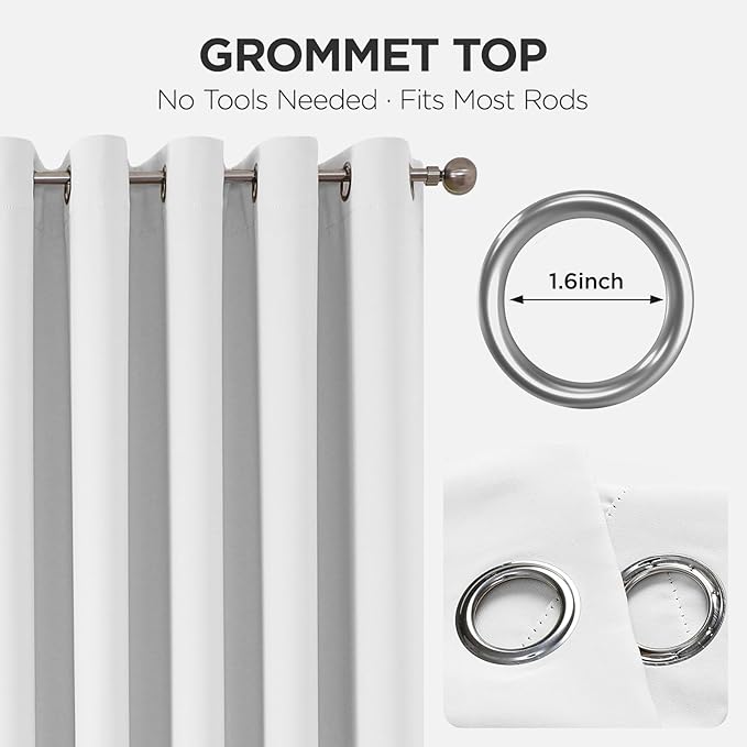Joydeco Blackout Door Curtain for Doorway Privacy 72 Inches Long, Grommet - Image 9