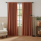 RYB HOME 100% Blackout Linen Textured Curtains 108 inches Long, Insulating by RYBHOME