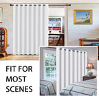 H.VERSAILTEX White Curtains for Sliding Glass Door Room Divider Curtains Noise - Image 2
