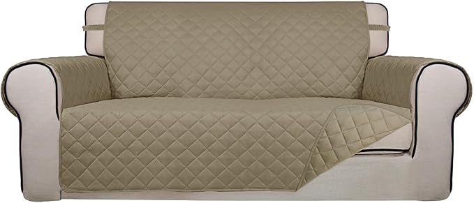 PureFit Reversible Quilted Sofa Cover, Water Resistant Slipcover Furniture by PureFit