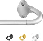 TVWOO Silver Wrap Around Curtain Rods:5/8 Inch Blackout Adjustable Window by TVWOO