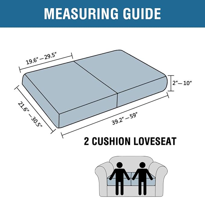 H.VERSAILTEX Super Stretch Individual Seat Cushion Covers Sofa Covers Couch - Image 3