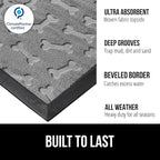 GORILLA GRIP 100% Waterproof All-Season WeatherMAX Doormat 35x23, US Designed - Image 2