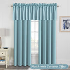 H.VERSAILTEX Blackout Valances for Windows，Kitchen Valances Curtains for Living - Image 3