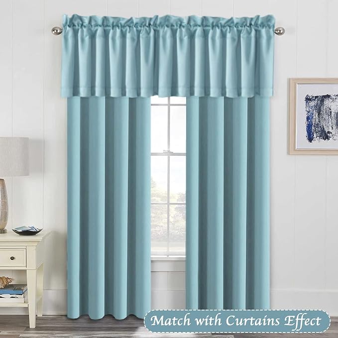 H.VERSAILTEX Blackout Valances for Windows, Kitchen Curtains Valance for Living - Image 3