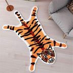 Tiger Print Rug Animal Printed Small Area Rugs Faux Cowhide Skin Leather by yingda1992