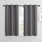 NICETOWN Grey Blackout Cafe Curtain Panels by NICETOWN