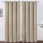 LEMOMO Blackout Curtains 52 x 108 inch/Khaki Curtains Set of 2 Panels/Thermal by Lemomo
